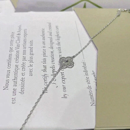 [✨ROSE✨]CLOVER  SINGLE FLOWER BRACELET SILVER