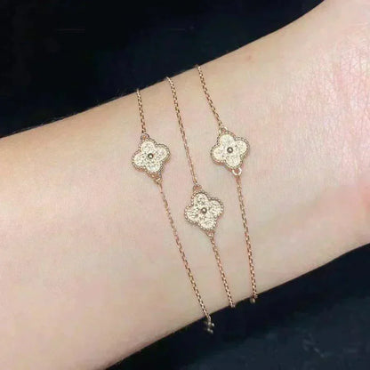 [✨ROSE✨]CLOVER SINGLE FLOWER BRACELET