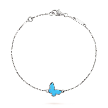 [✨ROSE✨]BUTTERFLY TURQUOISE BUTTERFLY BRACELET SILVER