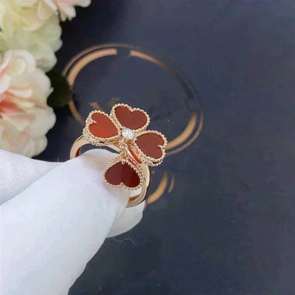 [✨ROSE✨]SWEET CLOVER CARNELIAN RING