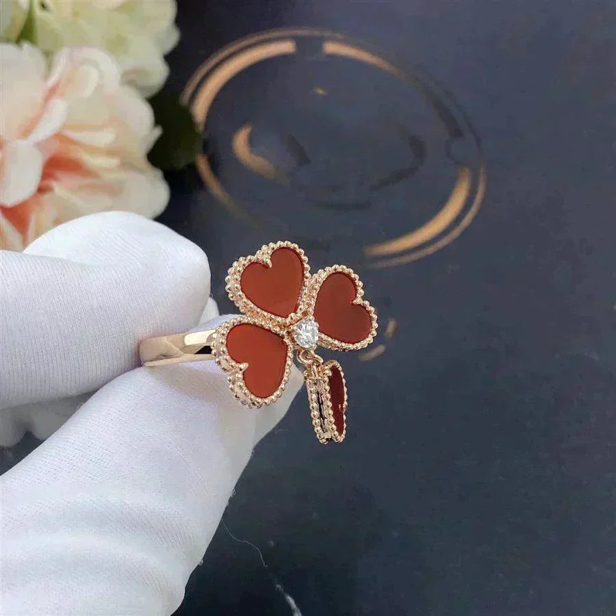 [✨ROSE✨]SWEET CLOVER CARNELIAN RING