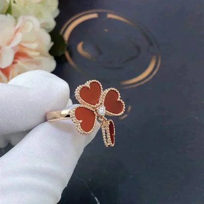 [✨ROSE✨]SWEET CLOVER CARNELIAN RING