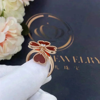 [✨ROSE✨]SWEET CLOVER CARNELIAN RING