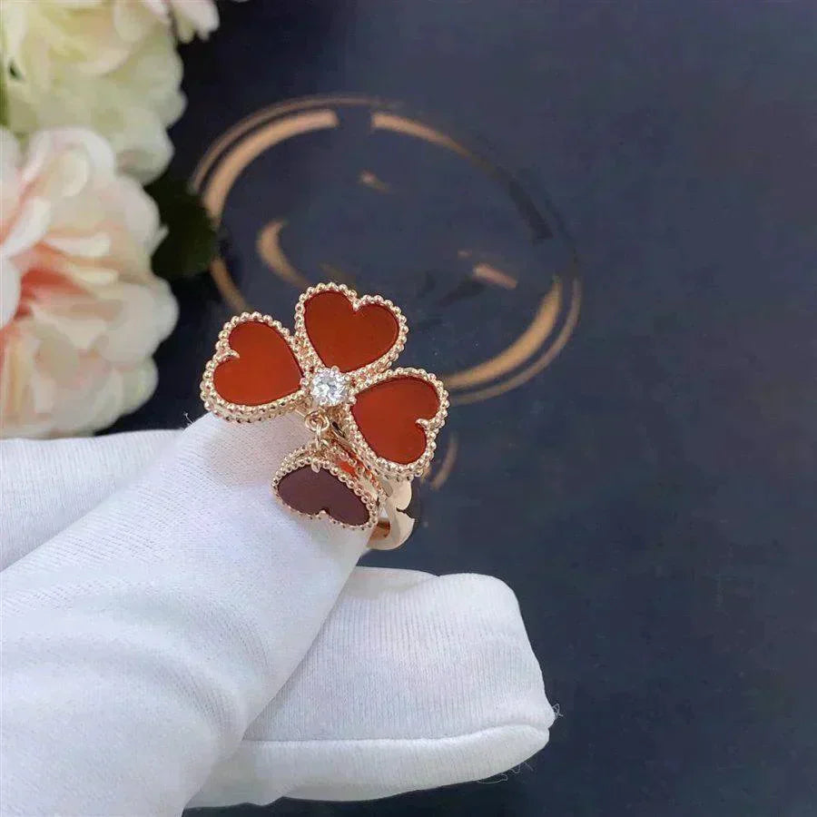 [✨ROSE✨]SWEET CLOVER CARNELIAN RING