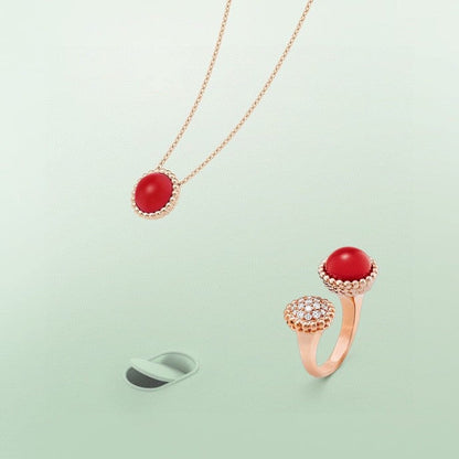 [✨ROSE✨]PERLEE COULEURS DIAMOND ROSE GOLD BETWEEN THE FINGER RING