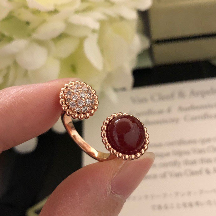 [✨ROSE✨]PERLEE COULEURS DIAMOND ROSE GOLD BETWEEN THE FINGER RING
