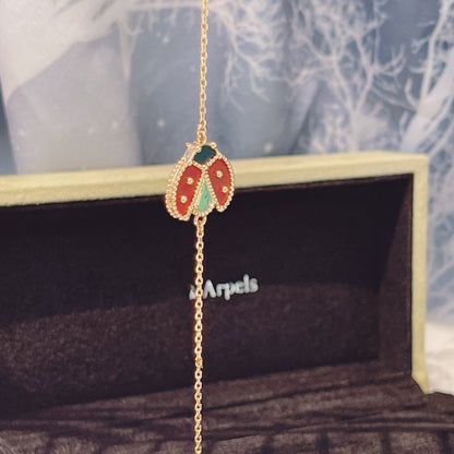 [✨ROSE✨]LUCKY SPRING 1 MOTIF PINK GOLD BRACELET