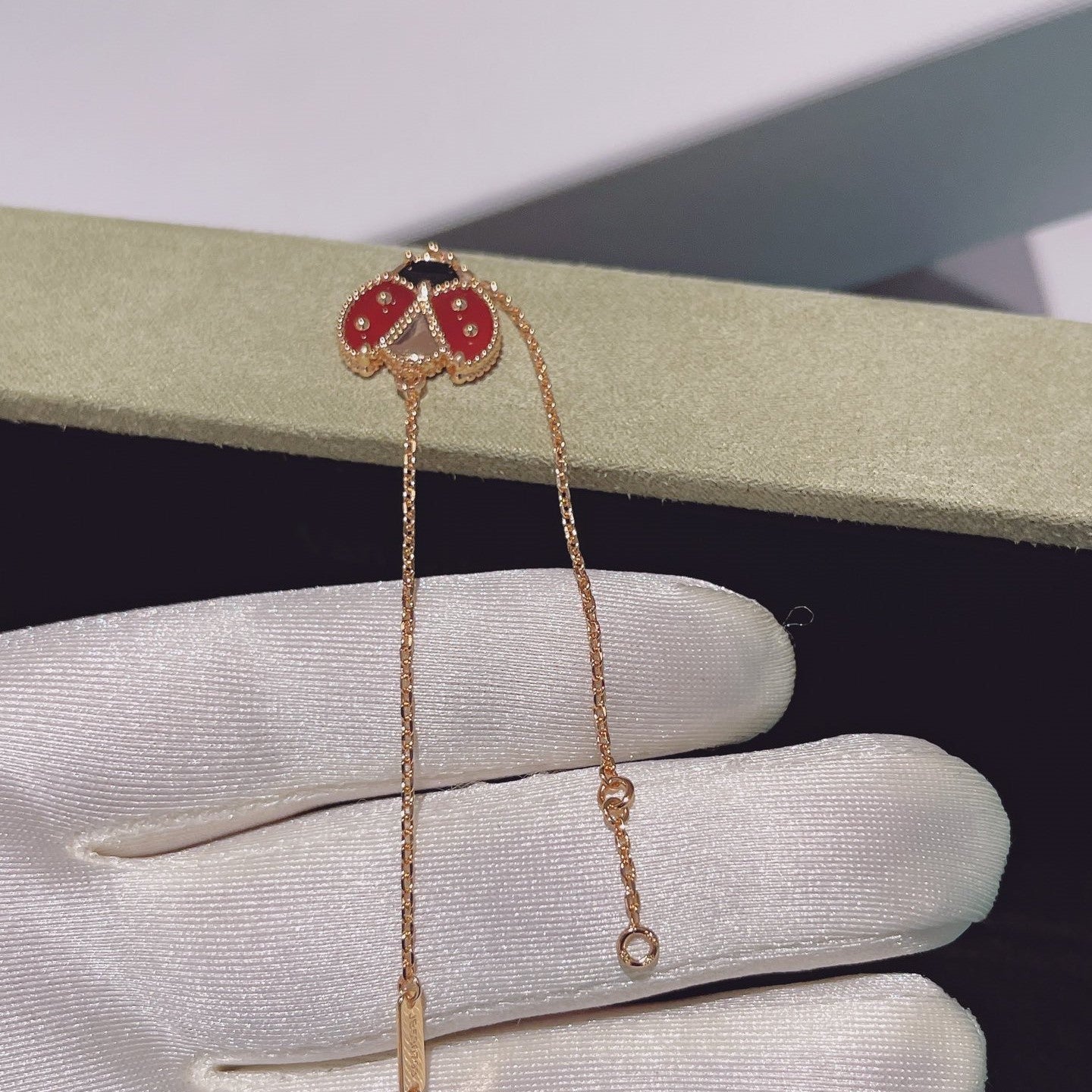 [✨ROSE✨]LUCKY SPRING 1 MOTIF PINK GOLD BRACELET