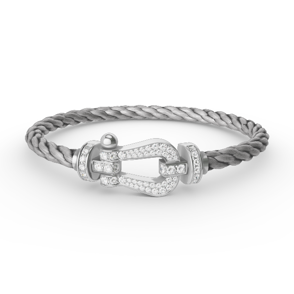 [✨ROSE✨]FORCE LARGE HORSESHOE FULL DIAMOND BRACELET SILVER