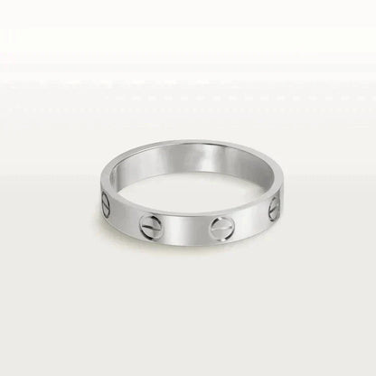 [✨ROSE✨]LOVE RING 4MM 1 DIAMOND SILVER