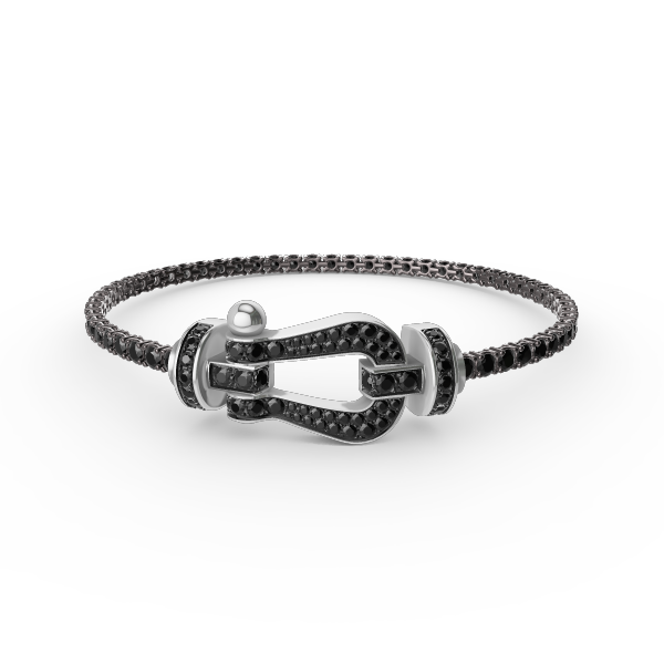 [✨ROSE✨]FORCE  LARGE HORSESHOE FULL DIAMOND TENNIS BRACELET
