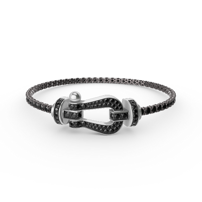 [✨ROSE✨]FORCE  LARGE HORSESHOE FULL DIAMOND TENNIS BRACELET